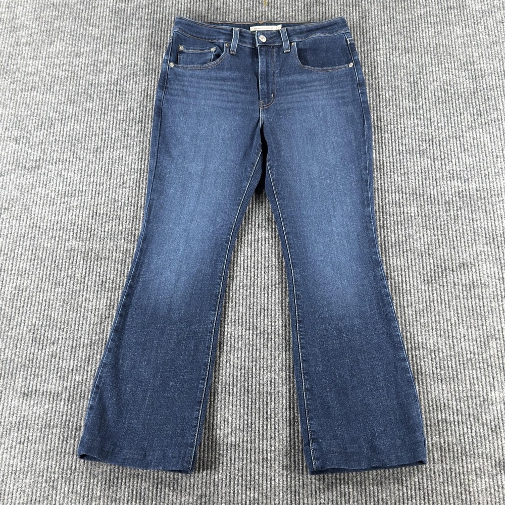 Levis 725 High Rise Bootcut Jeans Womens 30x28 Blue Medium Wash Stretch Denim
